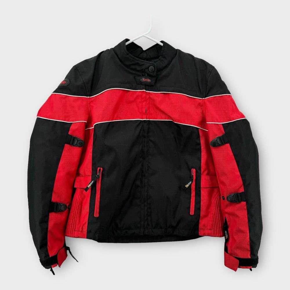 Xelement Motorcycle Jacket Womens‎ XL Padded Advanced Motorcyle Gear Red Black